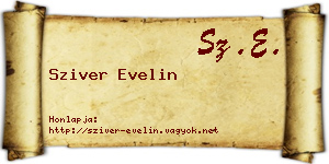 Sziver Evelin névjegykártya